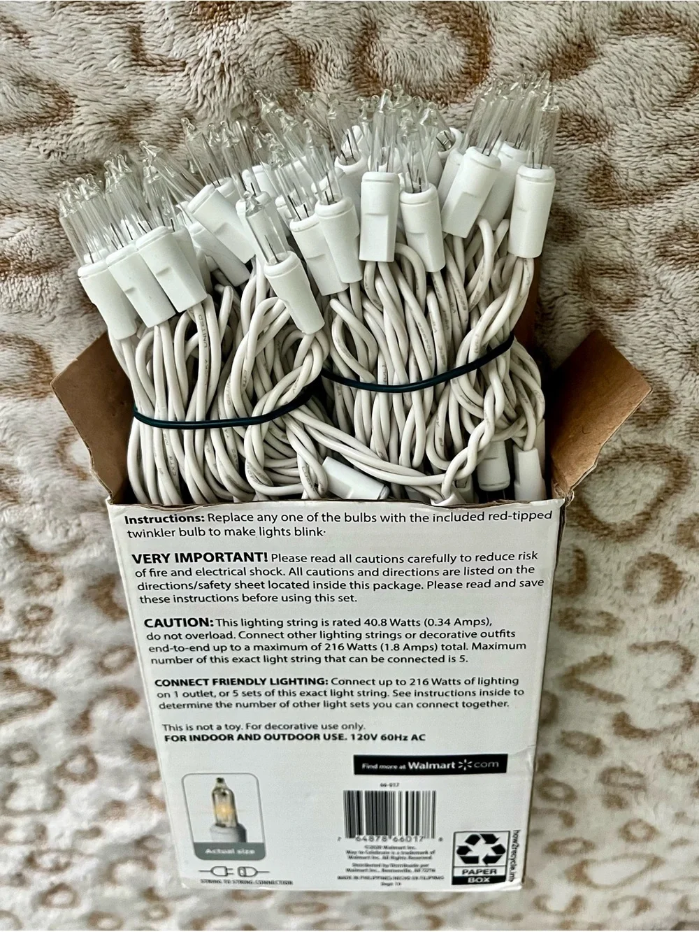 Clear Mini Lights - 100 Warm White LED String Lights